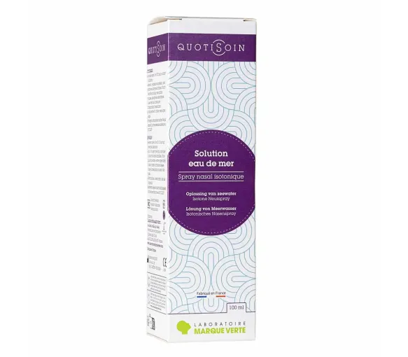 Quotisoin Solution eau de mer spray nasal isotonique Marque Verte - spray de 100ml