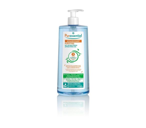 Gel antibactérien aux 3 huiles essentielles Puressentiel - flacon à pompe de 975 ml