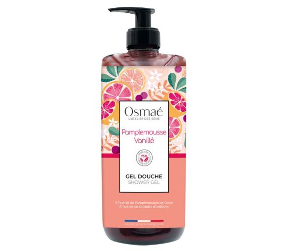 Gel douche Pamplemousse Vanillé Osmaé - flacon-pompe de 1L