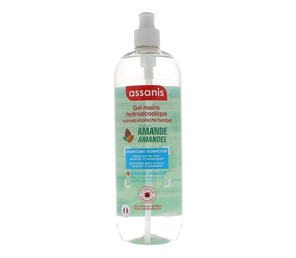 Gel hydroalcoolique Amande Assanis - flacon-pompe de 980ml