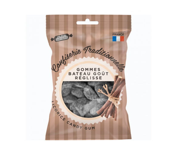 Gommes bateau goût réglisse Ma petite confiserie - sachet de 100 g