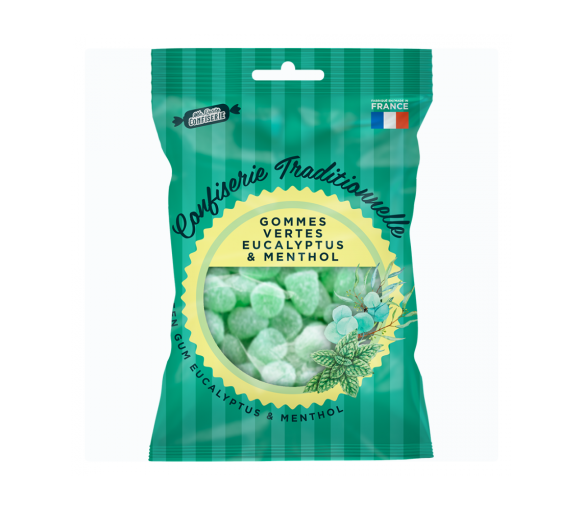 Gommes vertes eucalyptus menthol Ma petite confiserie - sachet de 100 g