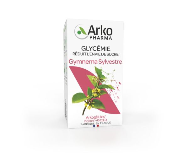Gymnema Sylvestre Glycémie réduit l'envie de sucre Arkopharma - boîte de 45 gélules - image 1