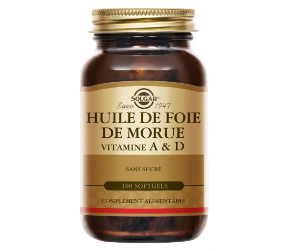 Huile de Foie de Morue Solgar - boîte de 100 gélules - image 1