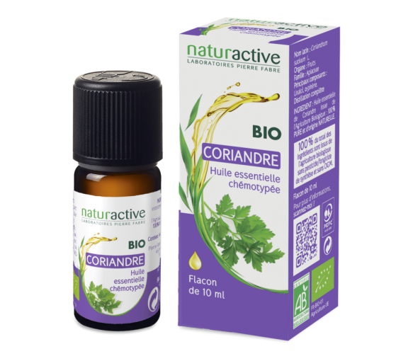 Huile essentielle Coriandre Bio Naturactive - flacon de 10 ml