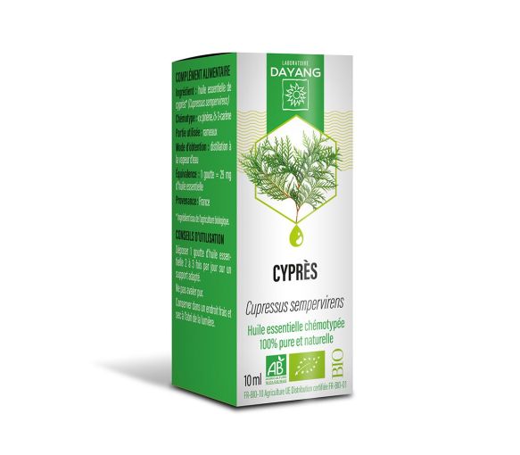Huile essentielle Cyprès bio Dayang - Flacon de 10ml
