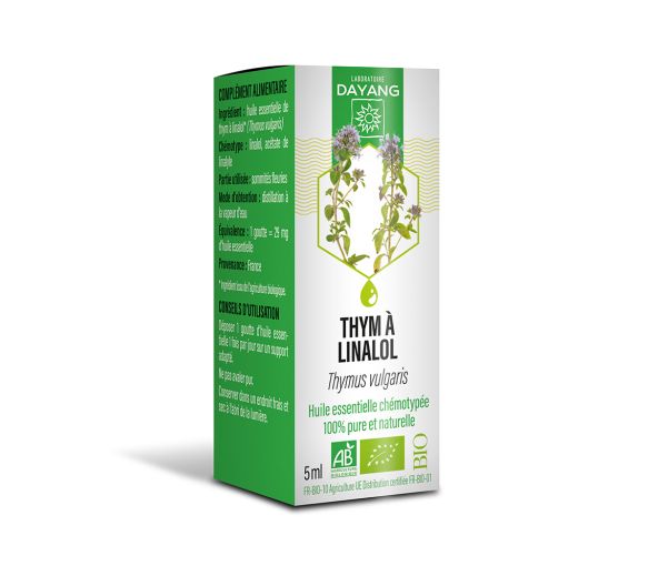 Huile essentielle Thym à linalol Bio Dayang - flacon de 5ml