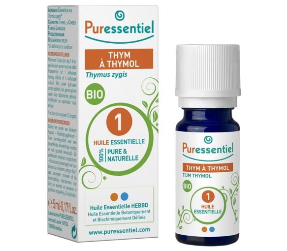 Huile essentielle bio thym à thymol Puressentiel - flacon de 5 ml