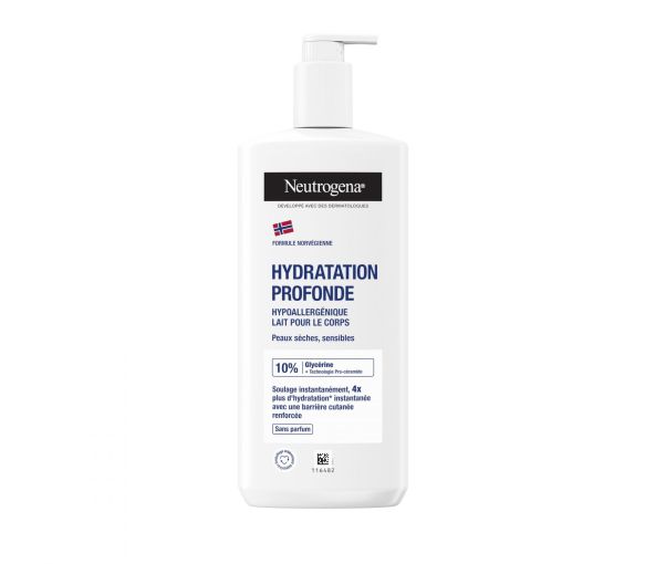 Hydratation Profonde Lait corps hypoallergénique Neutrogena - flacon-pompe de 400ml