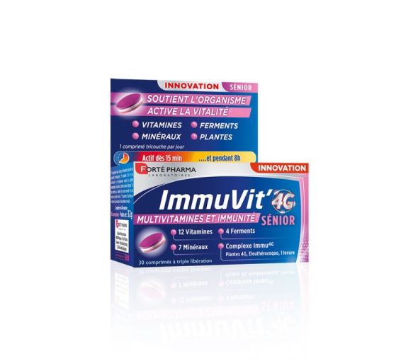 ImmuVit'4G Senior Forte Pharma - boîte de 30 comprimés