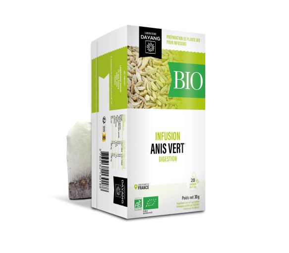 Infusion Anis vert bio digestion Dayang - boîte de 20 sachets