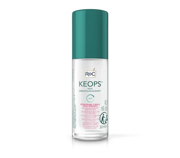 Keops déodorant sensitive soin à bille peau fragile RoC - roll-on de 30ml - image 1