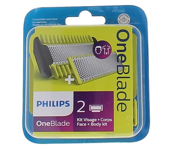 Kit visage corps One Blade Philips - 2 lames