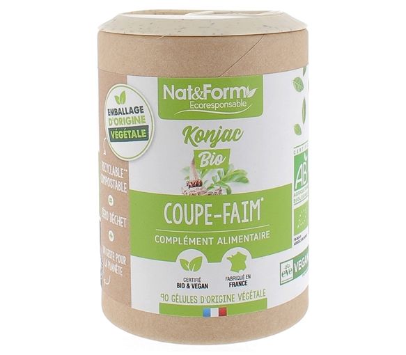 Konjac bio coupe-faim Nat&Form - boîte de 90 gélules