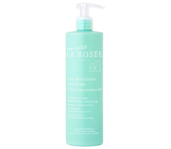 Lait de toilette nettoyant bébé La Rosée - flacon pompe de 400 ml