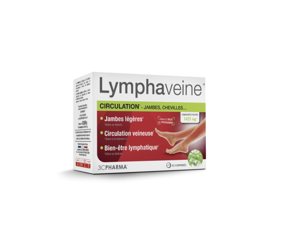 Lymphaveine circulation 3C Pharma - boîte de 60 comprimés