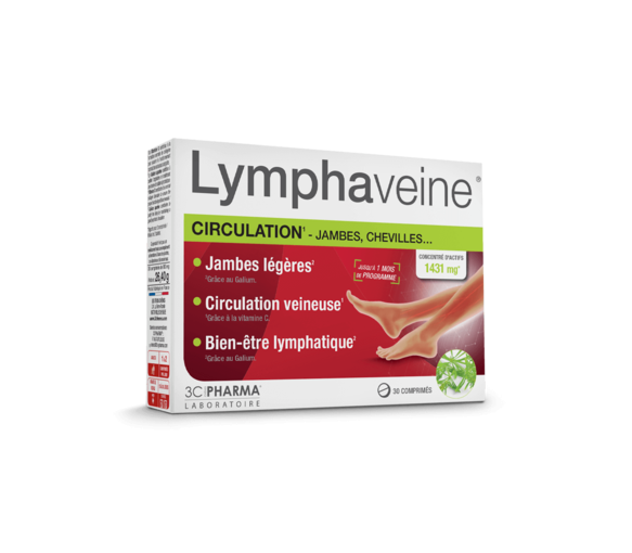 Lymphaveine circulation 3C Pharma - boîte de 30 comprimés