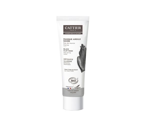 Masque à l'argile noire bio Cattier - tube de 100ml