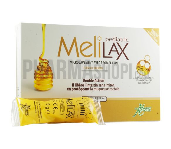 Melilax pediatric microlavement avec promelaxin Aboca - boite de 6 lavements