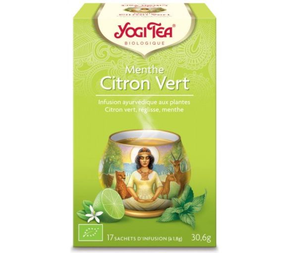 Menthe citron vert infusion BIO Yogi Tea - boite de 17 sachets