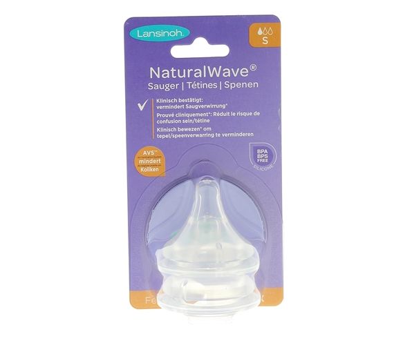 Natural Wave Tétines débit lent Lansinoh - lot de 2 tétines