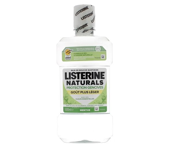 Naturals bain de bouche protection gencives Listerine - flacon de 500ml