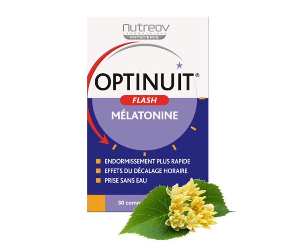 Optinuit flash mélatonine Nutreov - boîte de 30 comprimés oridispersibles