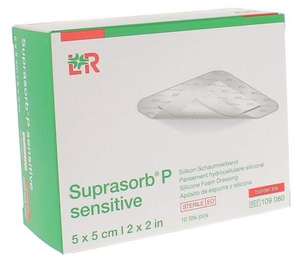 Suprasorb P Sensitive border lite Pansement hydrocellulaire siliconé Lohmann & Rauscher - 10 pansements - image 1