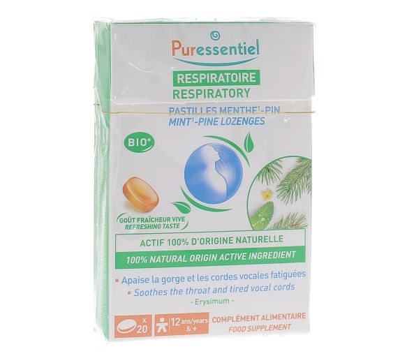 Pastilles menthe-pin respiratoire Puressentiel - boîte de 20 pastilles - image 1