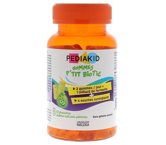 Pediakid gommes p'tit biotic Ineldea - pot de 60 gommes