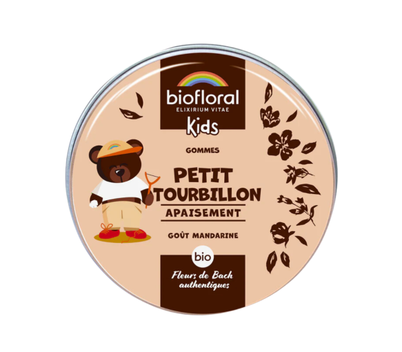 Petit Tourbillon apaisement enfants goût mandarine Biofloral - boite de 45 gommes
