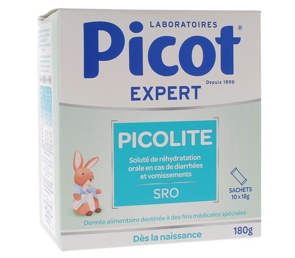 Picolite soluté de réhydratation Picot - boîte de 10 sachets de 18g