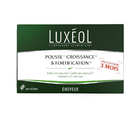 Pousse croissance & fortification Programme 3 mois Luxéol - boîte de 90 gélules