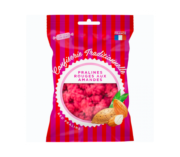 Pralines rouges aux amandes Ma petite confiserie - sachet de 100 g