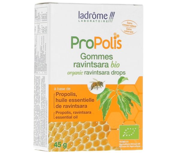 Propolis gommes ravintsara bio Ladrôme - Boite de 45 g