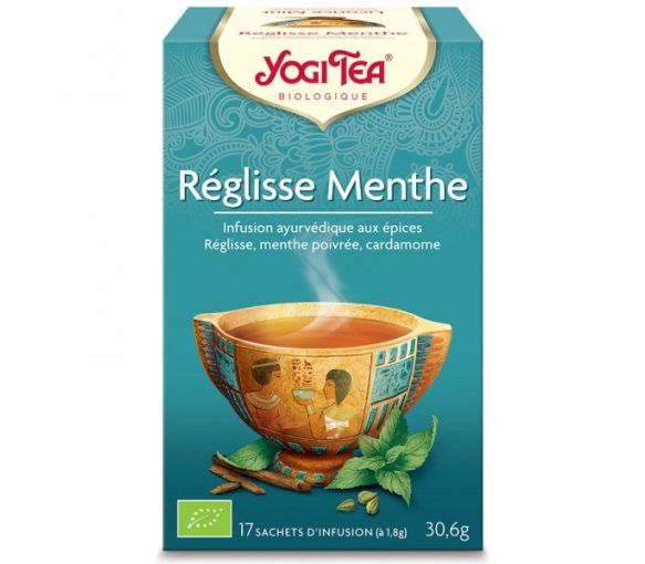 Réglisse menthe BIO Yogi Tea - boite de 17 sachets