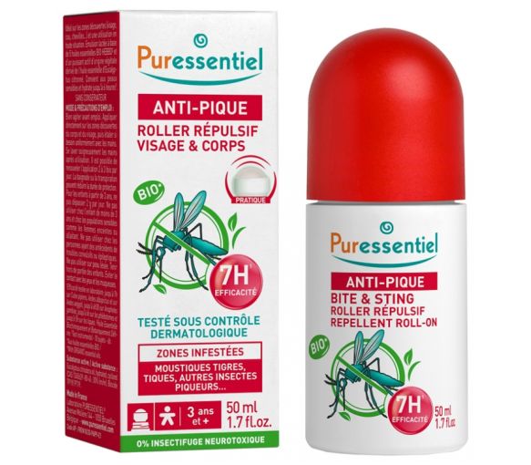 Roller répulsif visage & corps anti-pique Puressentiel - roller de 50 ml
