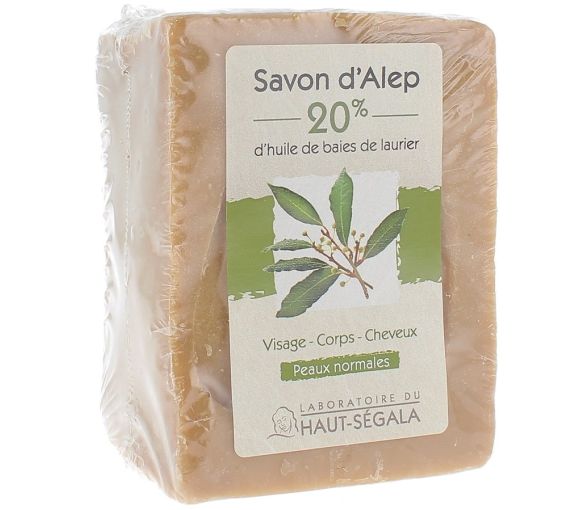 Savon d'Alep 20% baies de laurier Haut-Ségala - pain de 200 g
