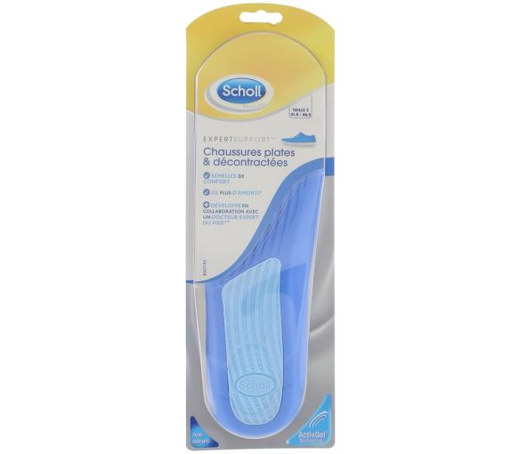 Semelles chaussures plates et décontractées taille 2 Scholl - une paire