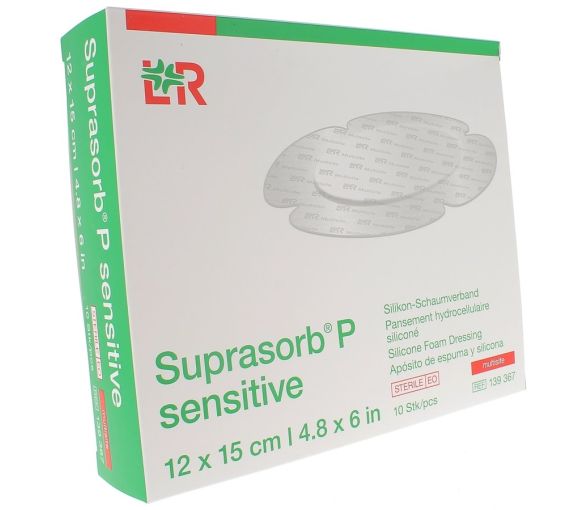 Suprasorb P Sensitive multisite Pansement hydrocellulaire siliconé Lohmann & Rauscher - 10 pansements de 12x15 cm