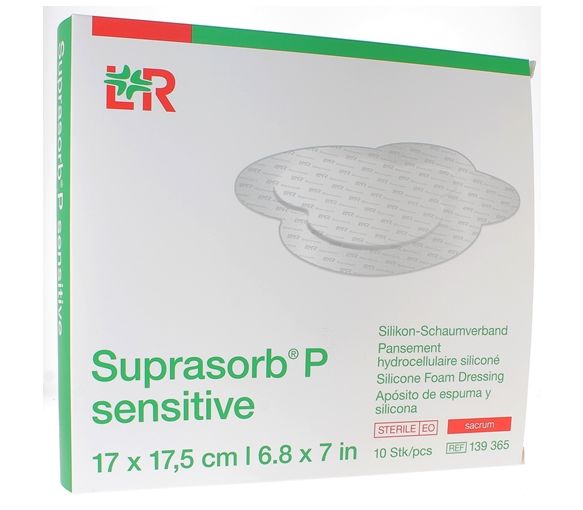 Suprasorb P Sensitive sacrum Pansement hydrocellulaire siliconé Lohmann & Rauscher - 10 pansements de 17x17.5cm