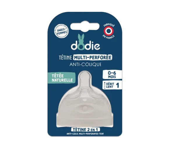 Tétine anti-colique multi-perforée Dodie - une tétine
