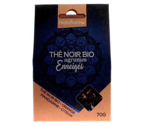 Thé noir bio agrumes enneigés Nat&form - boite de 70g - image 1