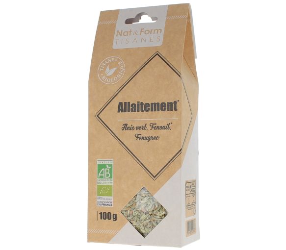 Tisane Allaitement anis vert fenouil fenugrec Bio Nat & form - sachet de 100 g