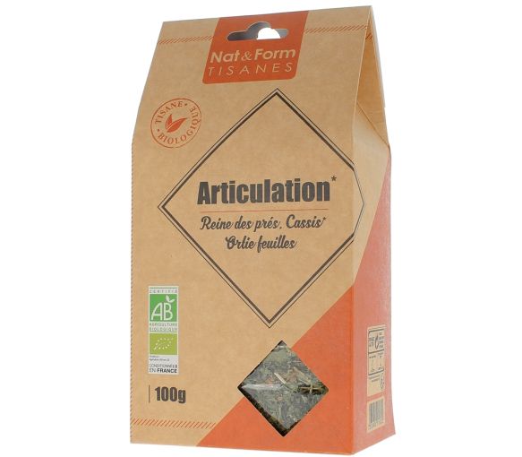 Tisane articulation reine des prés cassis ortie feuilles Nat & Form - sachet de 100 g