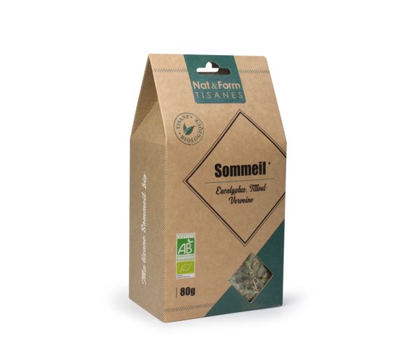 Tisane sommeil eucalyptus tilleul verveine Nat & Form - sachet de 80 g
