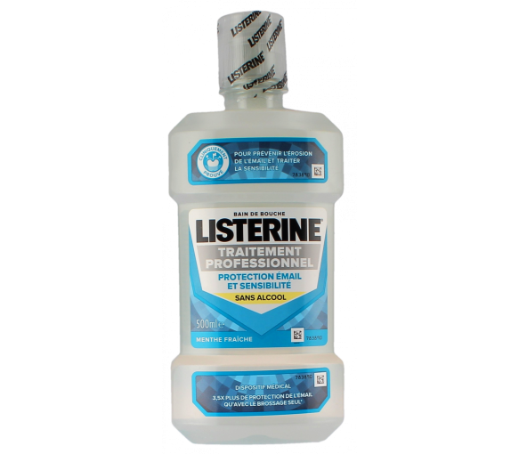 Traitement Professionnel Protection émail et sensibilité Bain de bouche Listerine - flacon de 500 ml - image 1