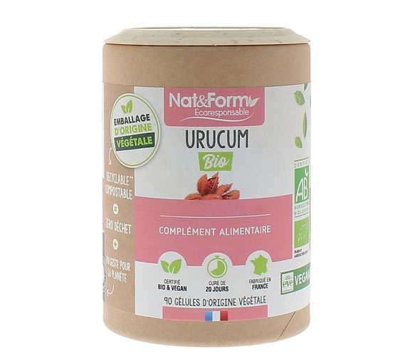 Urucum bio Nat&Form - pot de 90 gélules