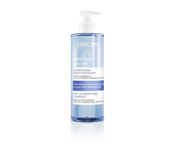 Dercos mineral doux shampooing doux fortifiant Vichy - flacon de 400 ml - image 1