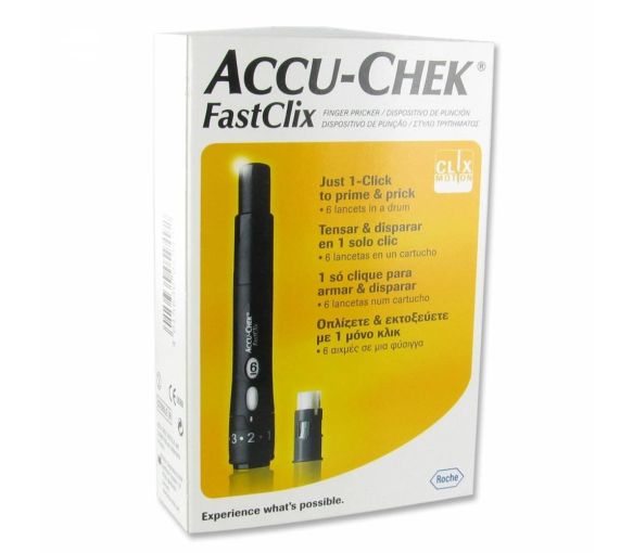 Accu-Chek Fastclix stylo autopiqueur - 1 stylo + 6 lancettes